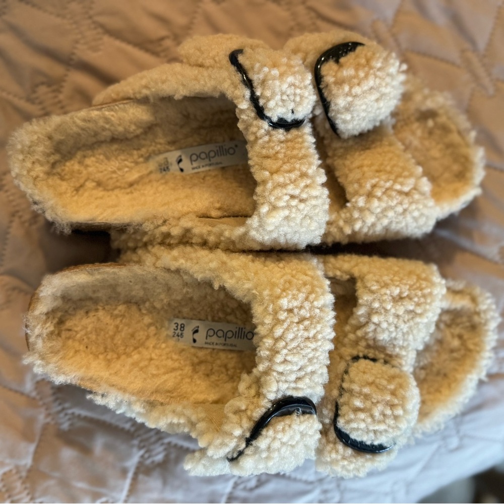 Birkenstock Papilio Arizona Big Buckle Shearling 38 (7-7.5)